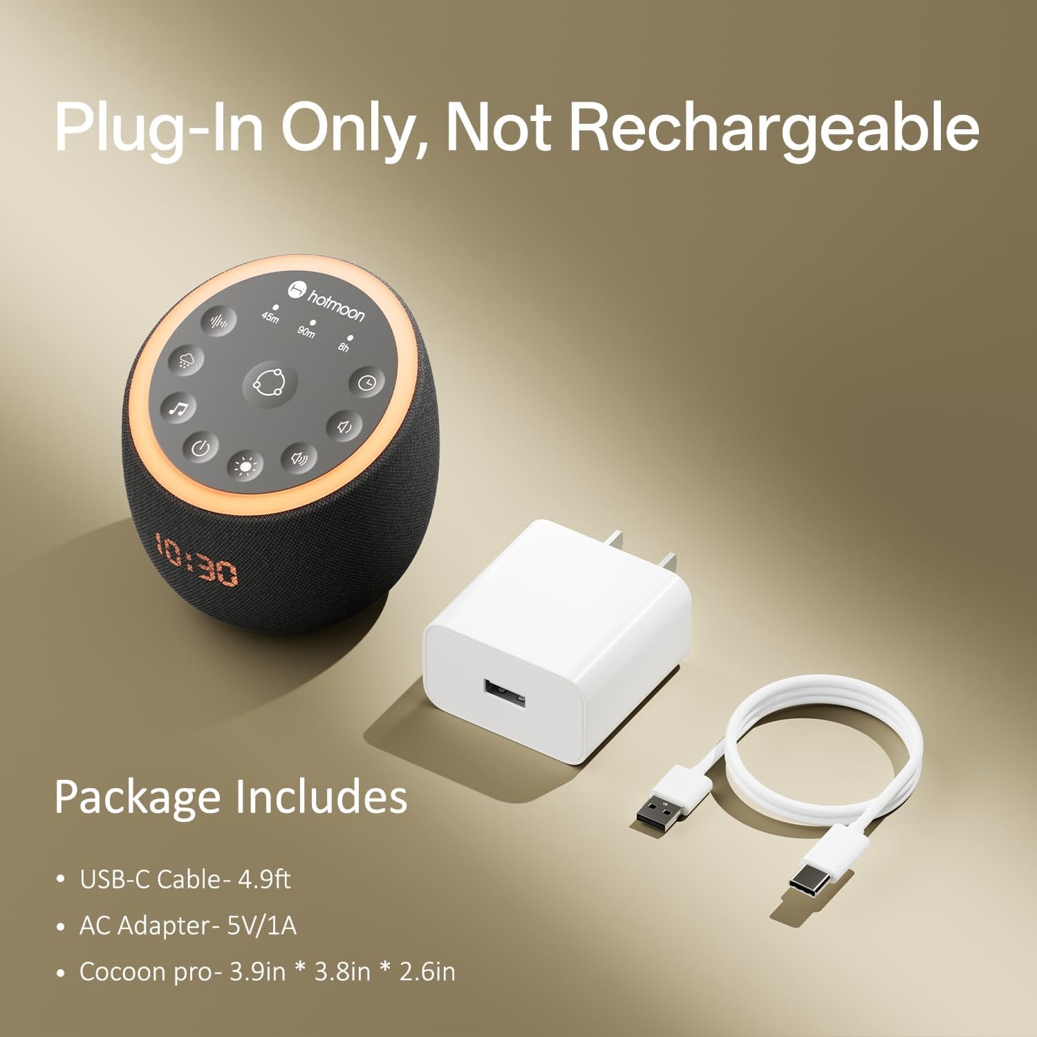 Hotmoon Sound Machine, Cocoon Pro 2 White Noise Machine for Sleeping Adults, 388 Non Looping Sounds & Sleep Timer, Smart App Control Night Light, Nature Sound Pink Green Brown Noise Maker, Plug in - Image 7