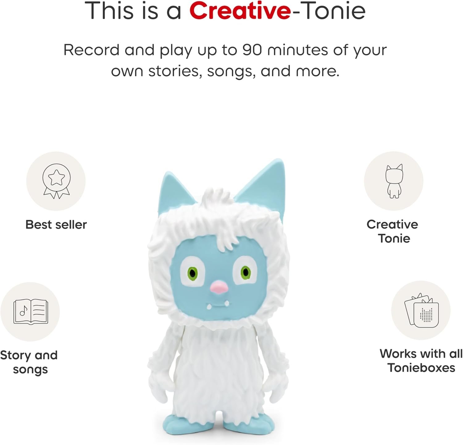 Tonies Yeti Creative Audio Character - Record and Upload up to 90 Minutes of Your Own Stories and Songs - Image 4