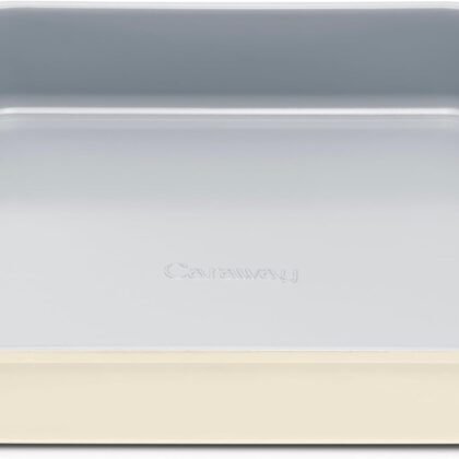 Caraway 9” Square Pan - Non-Stick Ceramic Coating - Free From Forever Chemicals - Cake Pan Perfect for Brownies, Lemon Bars, & More - Cream