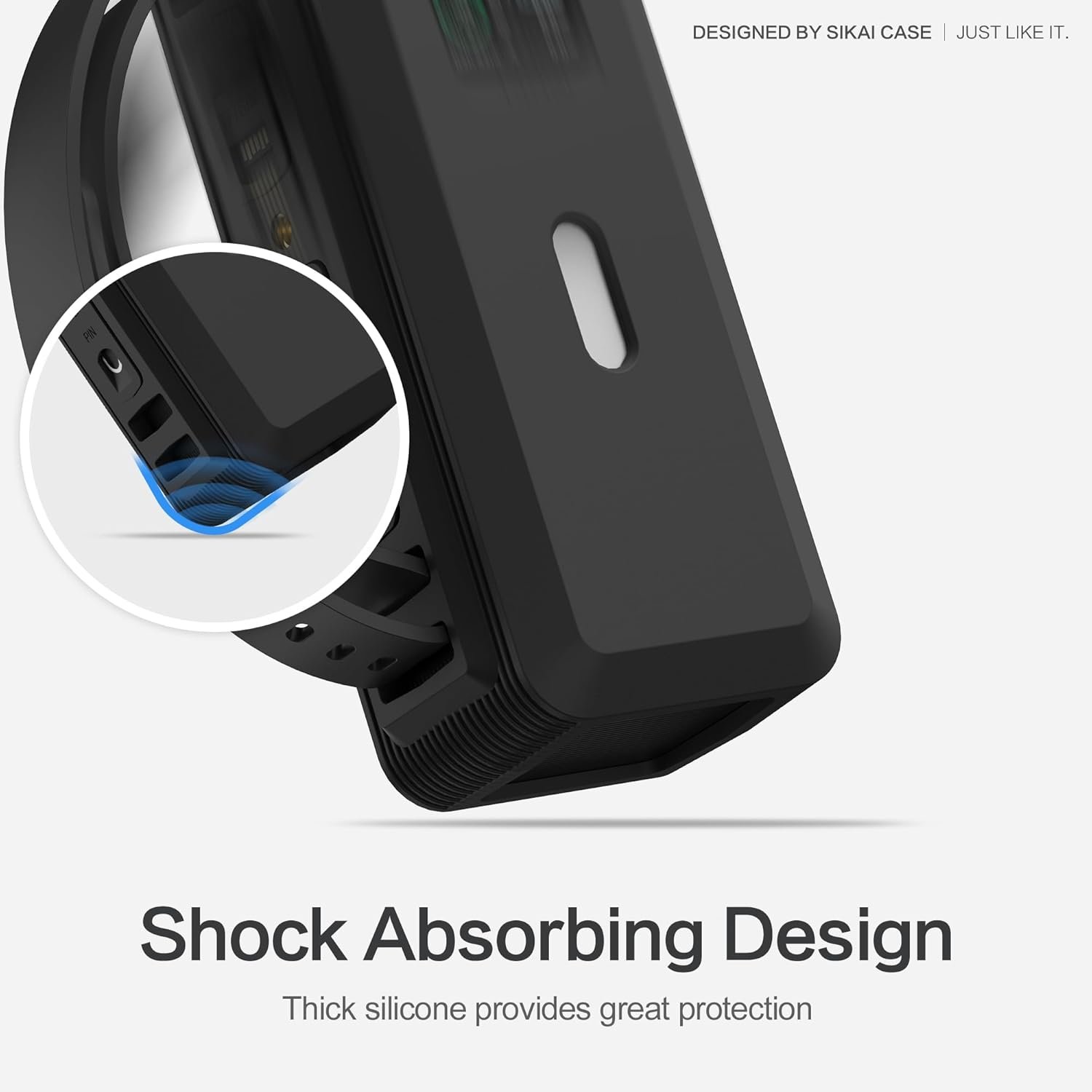 Silicone Case for Anker 737 Power Bank (24,000mAh 3-Port) 1/4-inch nut Hole, SD/SIM Card Storage Reserved Compatible with Anker 737 Power Bank Travel Protective Cover Dustproof with Handle (Black) - Image 4