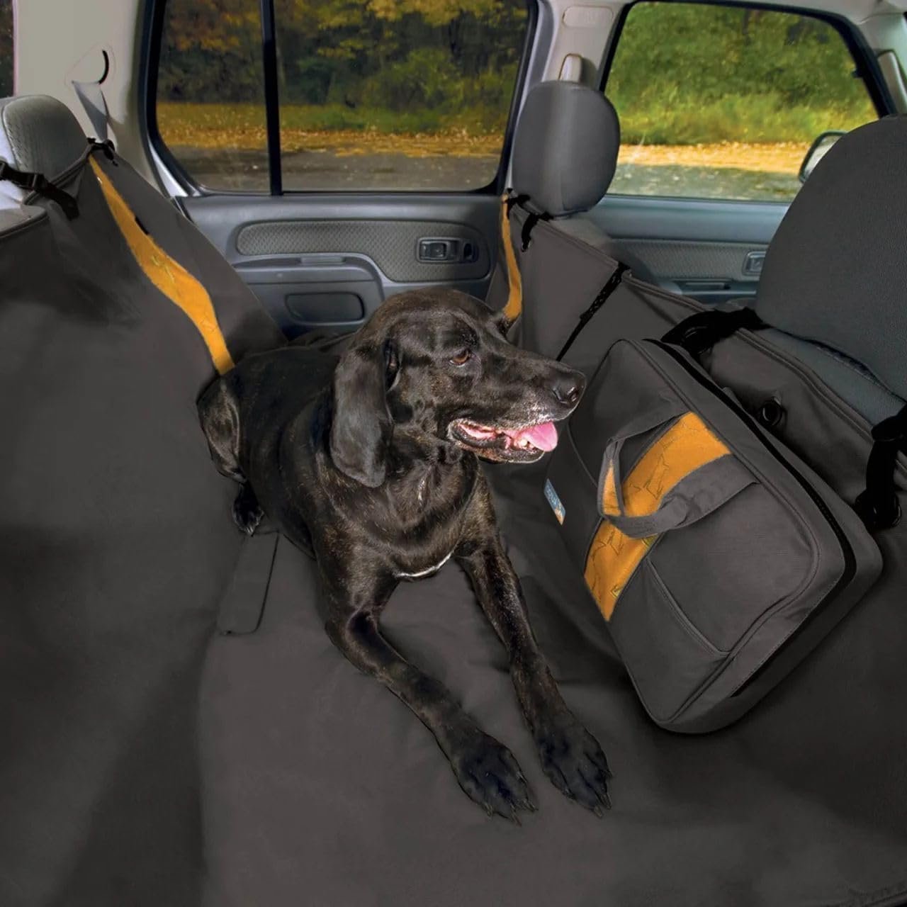 Kurgo Wander Dog Hammock Car Seat Cover for Pets, Pet Seat Cover, Car Hammocks for Dogs, Water-Resistant (55" Wide, Black) - Image 2