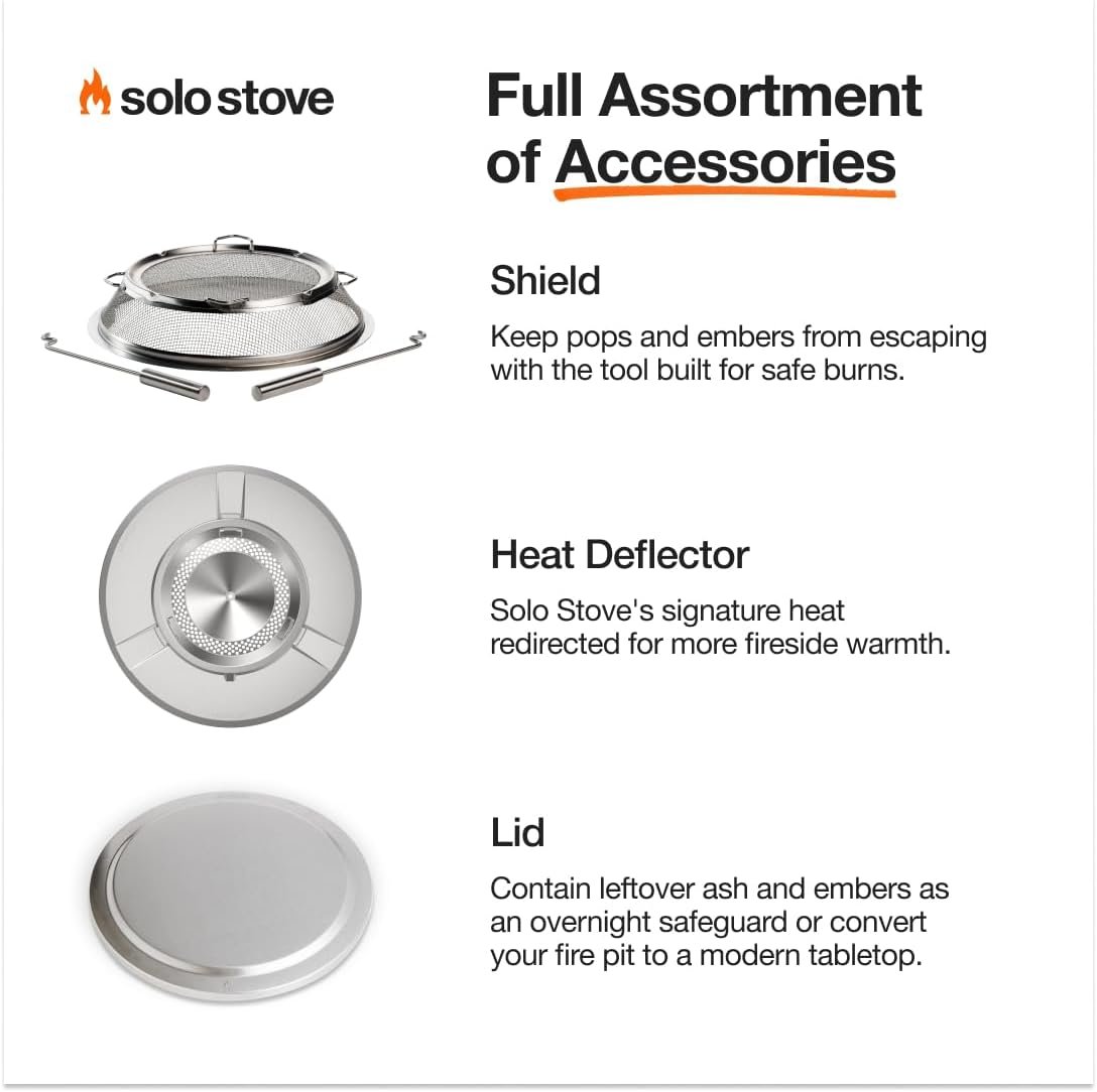 Solo Stove Bonfire 2.0 with Stand, 19.5 Inch Smokeless Fire Pit with Removable Ash Pan - Portable Outdoor Fire Pit - Stainless Steel Wood Burning Fireplace, Ideal for 4-6 People, 21.75 lbs, Cascade - Image 6