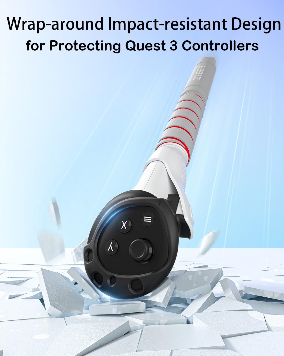 ZYBER Controller Extensions Gorilla Tag Long Arms for Meta Quest 3S/Quest 3 Beat Saber Handles Golf Club Attachment VR Sticks Controller Grips for Quest 3S/3 Enhance VR Gaming Accessories - Image 3