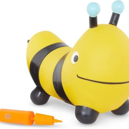 B. Toys – Ride – On Bee Bouncer – Bouncy Animal Toy – Inflatable Hopper for Toddlers – Hopping & Bouncing – Air Pump Included – Bouncy Boing – Bizzi