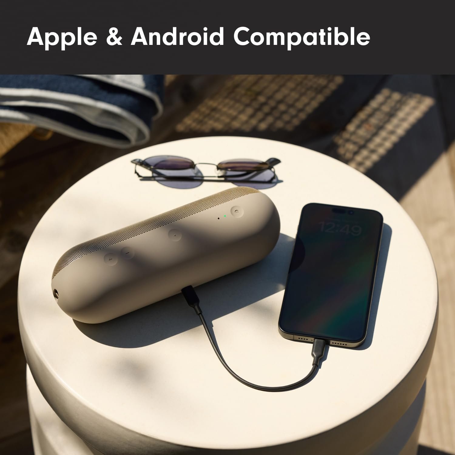 Beats Pill - Bluetooth Speaker and Portable Wireless Charger via USB-C - Up to 24 Hours Battery Life, IP67 Water Resistant, Apple & Android Compatible, Built-in Microphone – Campagne Gold (Renewed) - Image 6