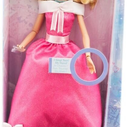 Disney Store Official Singing Doll Collection - Cinderella - Fashion Doll with Pink Party Dress Featuring Glittery Details - Disney Princess Toys for Girls