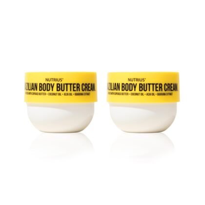 Nutrius | Brazilian Body Butter Cream 2-Pack | Smooth, Fast-Absorbing, Non-Greasy | Infused With Cupuacu Butter