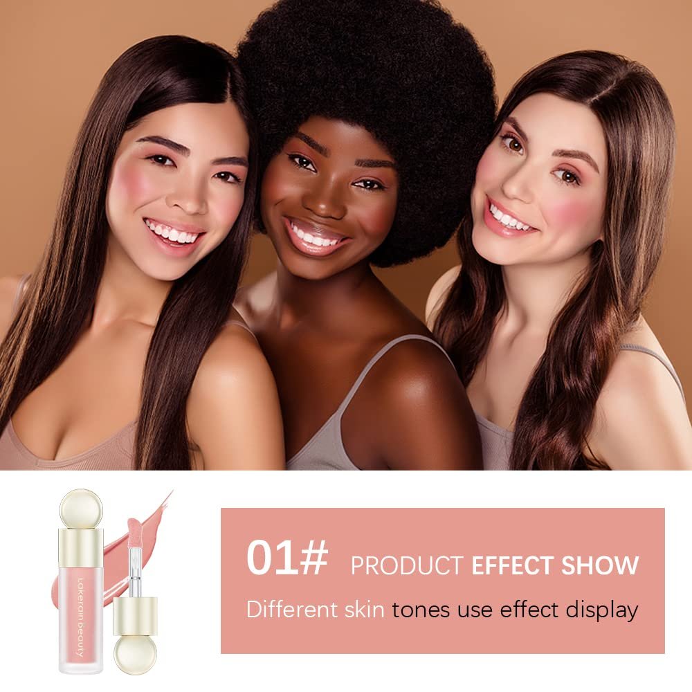 Liquid Blush For Cheeks, Soft Velvet Cream Blush Face Blush Makeup, Pink Blush Red Blush Skin Tint, Natural-Looking Matte Finish Makeup Blush Stick, Waterproof&Long Lasting Dewy Cheek Tint, Moisturizing&Lightweight Blendable Feel Blush Makeup (1#) - Image 7