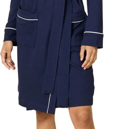 Amazon Essentials Women's Lightweight Waffle Mid-Length Robe (Available in Plus Size)