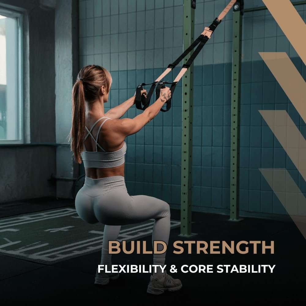 THYSOL® Resistance Trainer Pro Xtreme Straps Army | Sling Trainer Set with Adjustable Door Anchor | Fitness Home Workouts - Suitable for Travelling & for Training Indoor & Outdoor - Image 6