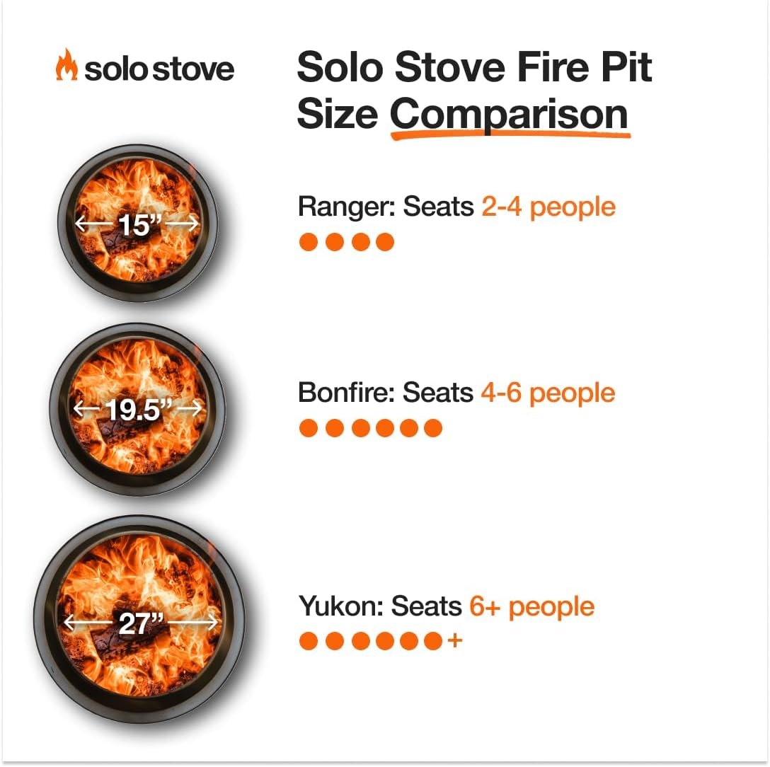 Solo Stove Bonfire 2.0 with Stand, 19.5 Inch Smokeless Fire Pit with Removable Ash Pan - Portable Outdoor Fire Pit - Stainless Steel Wood Burning Fireplace, Ideal for 4-6 People, 21.75 lbs, Cascade - Image 3