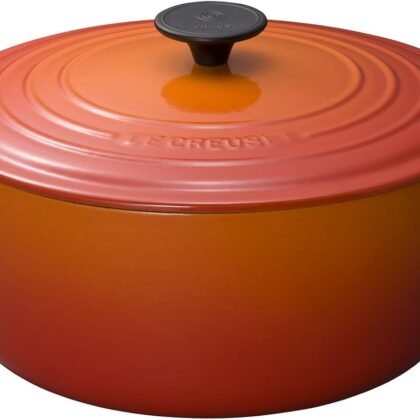 Le Creuset Enameled Cast-Iron 5-1/2-Quart Round French Oven, Flame