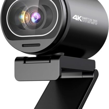 EMEET S600 4K Webcam for Streaming - Sony 1/2.55'' Sensor, PDAF Autofocus, 1080P@60FPS, 2 Noise Reduction Mics, Built-in Privacy Cover, 73° FOV, Streaming Camera for Live Commerce/Gaming/Beauty