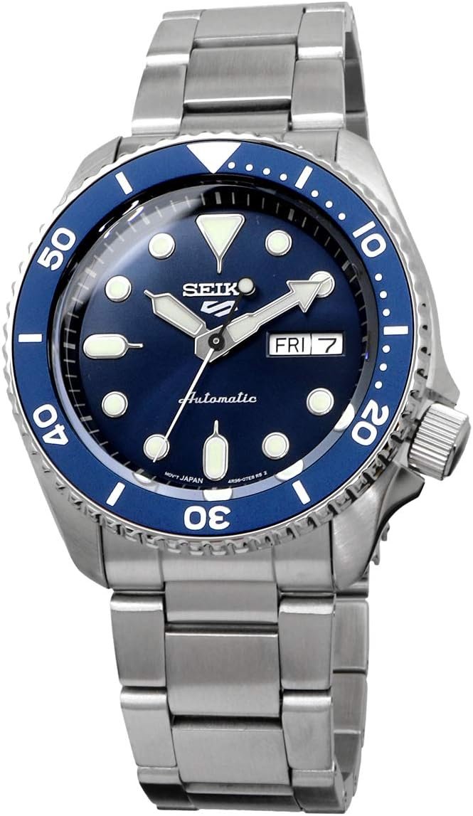 SEIKO Automatic Watch for Men - 5 Sports - Day/Date Calendar, LumiBrite Hands and Markers, and Rotating Bezel, 100m Water-Resistant - Image 5