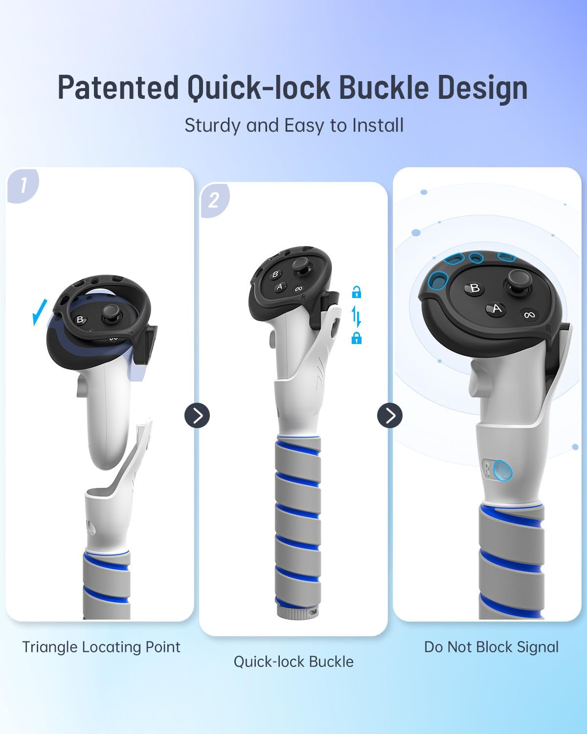 ZYBER Controller Extensions Gorilla Tag Long Arms for Meta Quest 3S/Quest 3 Beat Saber Handles Golf Club Attachment VR Sticks Controller Grips for Quest 3S/3 Enhance VR Gaming Accessories - Image 2