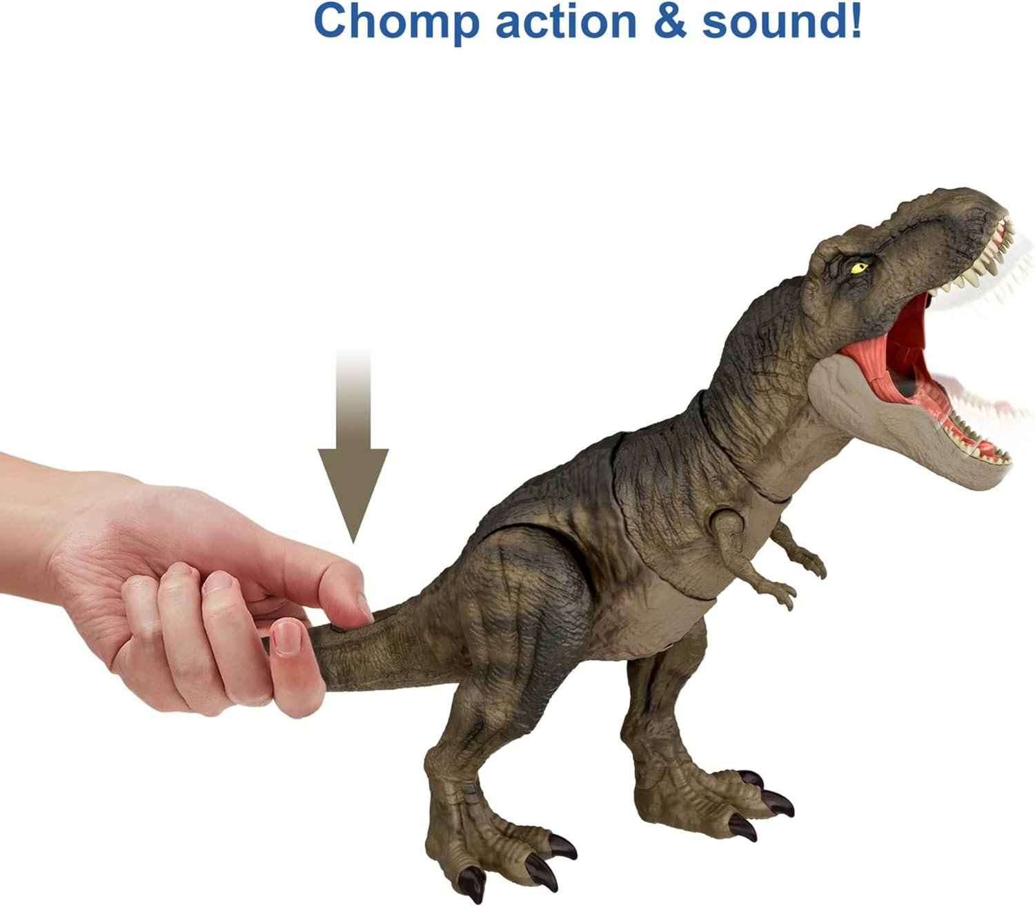 Mattel Jurassic World Dominion Thrash ‘N Devour Tyrannosaurus T Rex Action Figure Toy with Sound and Motion for Battle Play - Image 3
