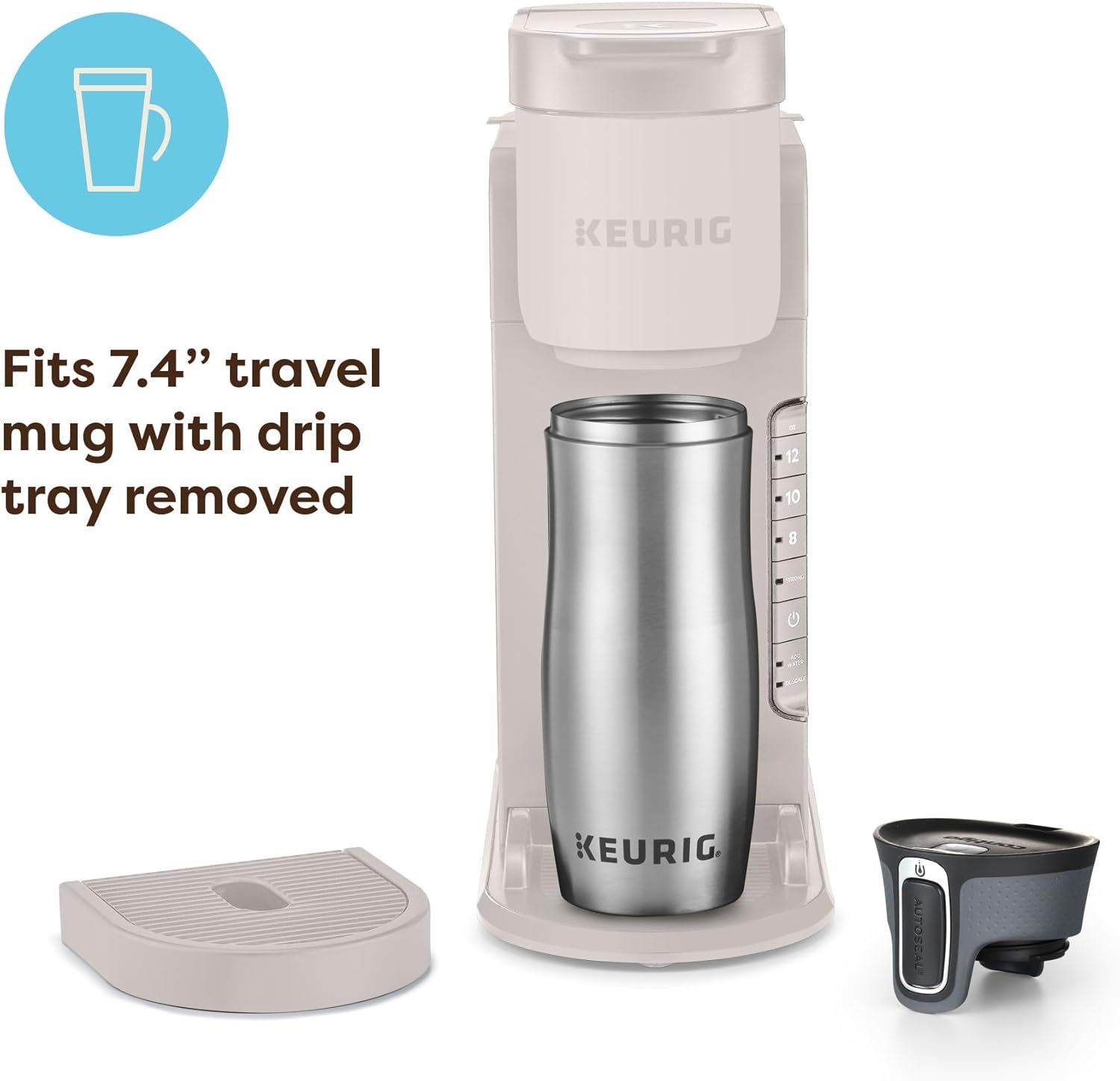 Keurig K-Express Single Serve Coffee Maker – Strong Brew Option, 42oz Reservoir, Sleek Design for Holiday Hosting & Gifting, Warm Stone - Image 5