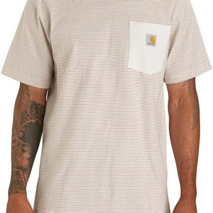 Carhartt Mens Relaxed Fit Heavyweight Short-Sleeve Pocket Logo Graphic T-Shirt