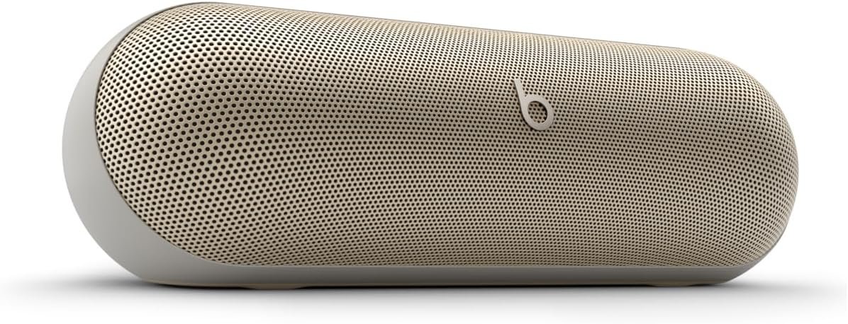 Beats Pill - Bluetooth Speaker and Portable Wireless Charger via USB-C - Up to 24 Hours Battery Life, IP67 Water Resistant, Apple & Android Compatible, Built-in Microphone – Campagne Gold (Renewed)