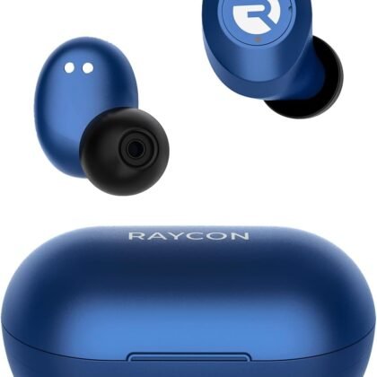 Raycon Everyday Earbuds Classic Bluetooth Wireless with Microphone - Stereo Sound, Active Noise Canceling, in-Ear Bluetooth Headset True Wireless Earbuds 32 Hours Playtime (Blue)