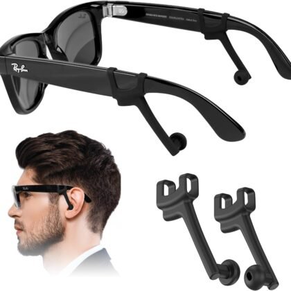 Increase Privacy Ear Tips for RayBan Meta Gen1/2 Glasses, Meta Oakley/Display, Rayneo, XREAL, VITURE, Rokid, Sound Booster Tube/Audio Enhancer for Smart Glasses Accessories, No Impact Charger