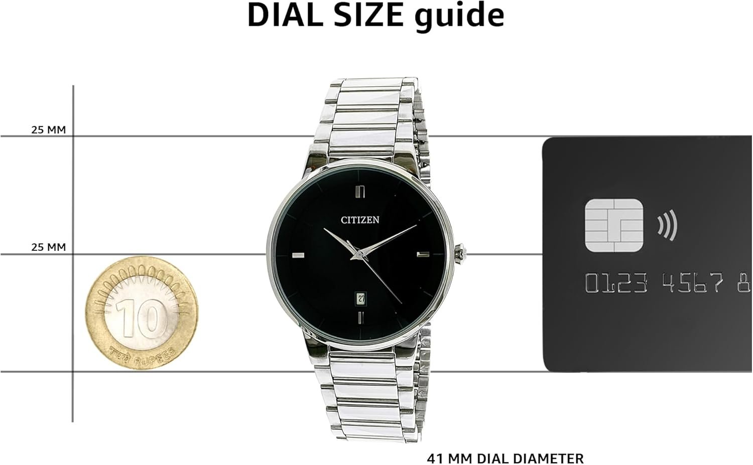 Citizen Quartz Mens Watch, Stainless Steel, Classic - Image 4