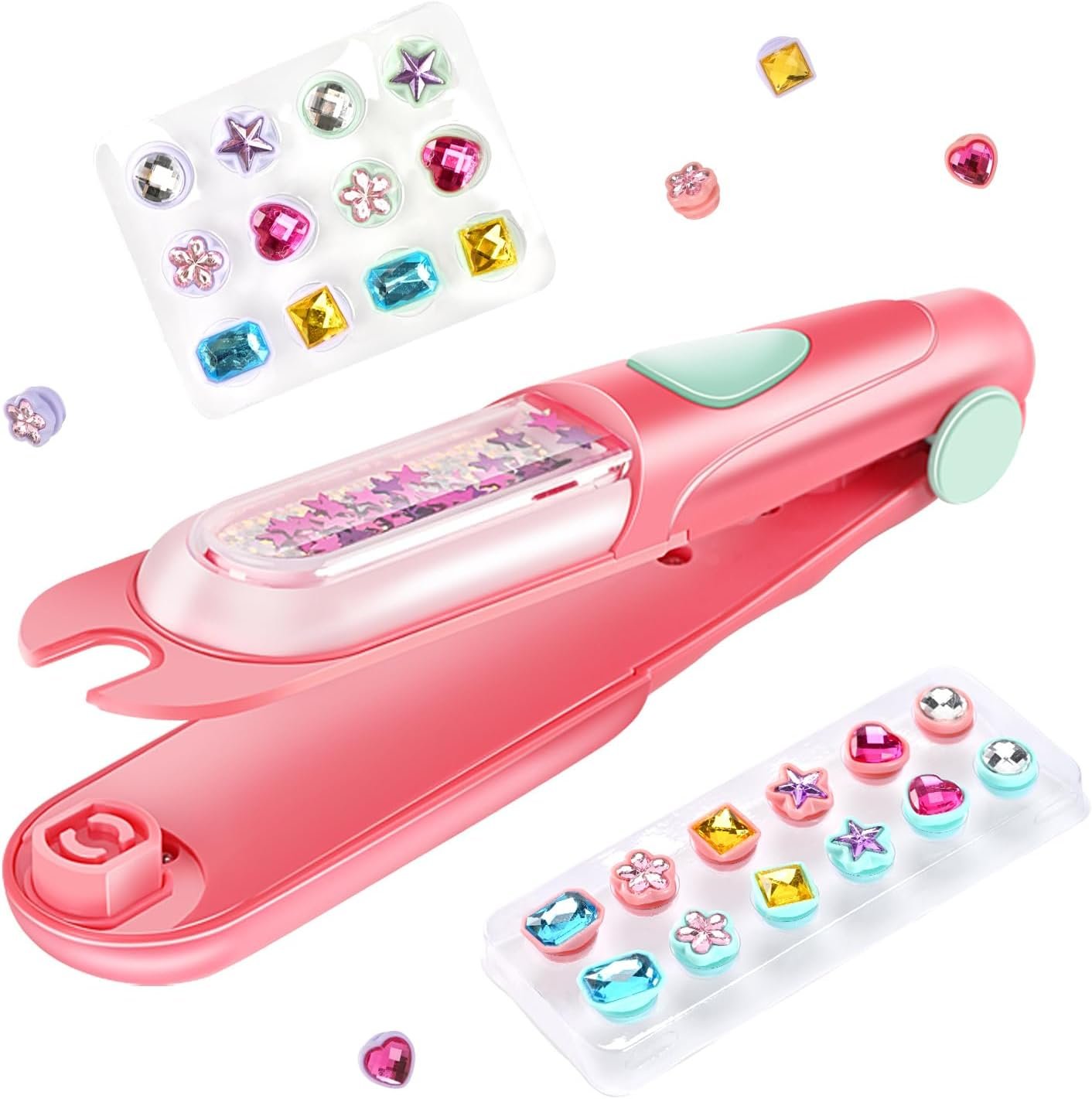 Hair Gem Stamper Kit, Bling Hair Jewels for Girls Toys, Hair Styling Tool with Reusable Shining Diamonds, Birthday Gifts Toys for Girls Ages 3 4 5 6 8-12 - Image 6