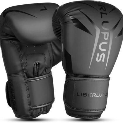 Liberlupus Boxing Gloves for Men & Women - Training, Kickboxing, Sparring, Punching, Heavy Bag Workout for Muay Thai, MMA