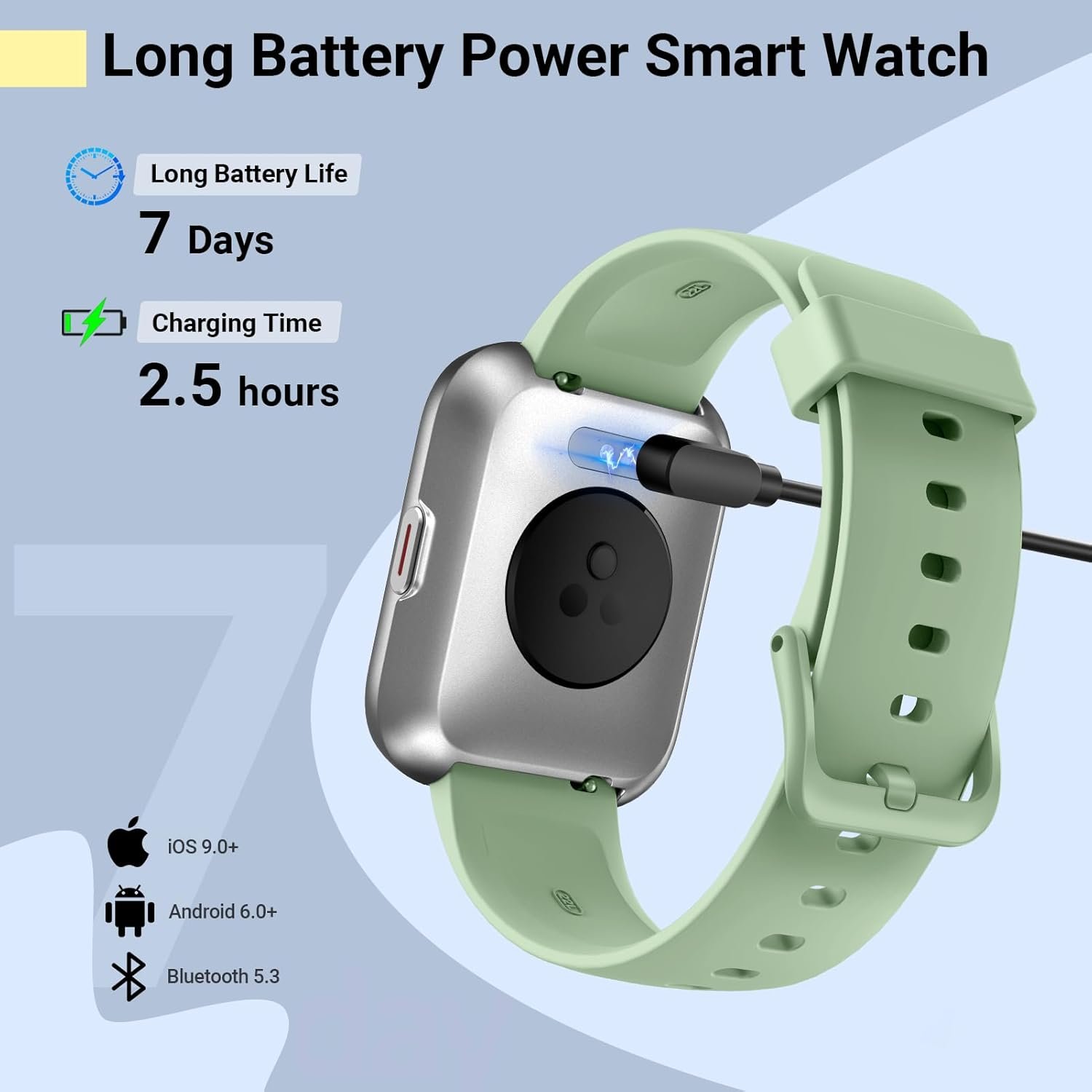 Smart Watches for Women/Men, Smart Watch for Android Phones & iPhone, Fitness Watches for Women with Alexa, Call & Notification Alerts, Tracks Heart Rate/Sleep Smartwatches (Green, 1.8 inches) - Image 7