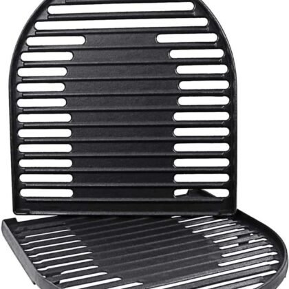 Utheer Cast Iron Grill Grates for Coleman Roadtrip Swaptop Grills LX LXE LXX, 2 Pcs Grill Cooking Grates Parts