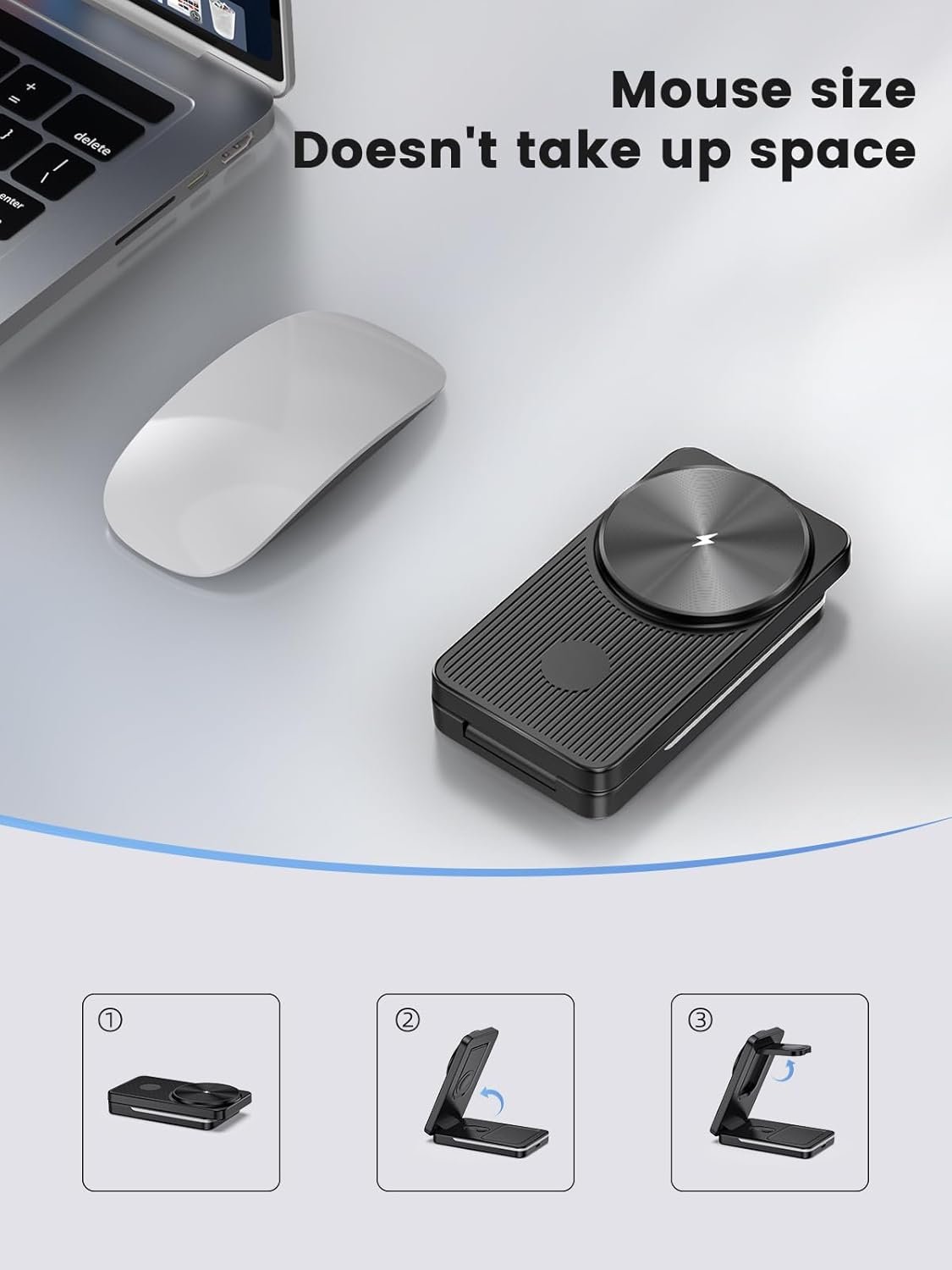 3 in 1 Magnetic Wireless Charger for Samsung, Foldable MagSafe Wireless Charging Station for Samsung Galaxy S25 Ultra/Z Fold7/Flip7/S24, Watch Charger for Galaxy Watch Ultra/8/7/Buds (for Travel) - Image 5