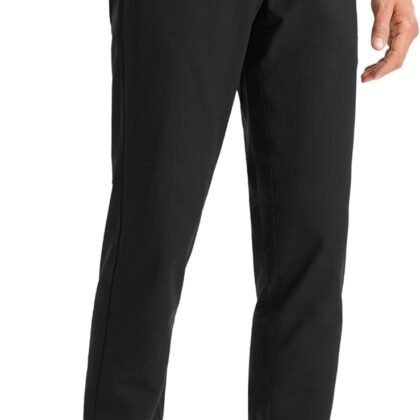 CRZ YOGA Men's All Day Comfy Golf Pants - 28"/30"/32"/34"/36" Quick Dry Lightweight Work Casual Trousers with Pockets