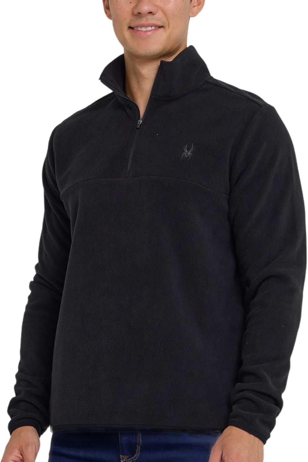 Spyder Fleece Quarter Zip Pullover Men – Polar Fleece Lightweight Athletic Sweater, Warm 1/4 Zipper Jacket, Mock Neck