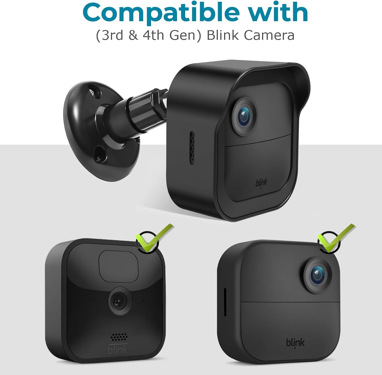 Blink Outdoor Camera Wall Mount Compatible with 4 (Newest Model)& 4th Gen,5 Pack Weatherproof Protective Housing,360 Degree Adjustable with Blink Sync Module 2 Outlet Mount for Blink Camera System - Image 2