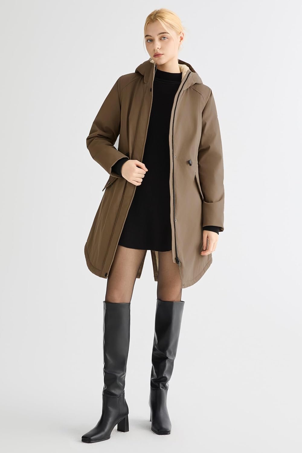 Orolay Winter Coat for Women Thicken Fleece Lined Parka Waterproof Long Warm Puffer Jacket Hooded with Pockets - Image 5