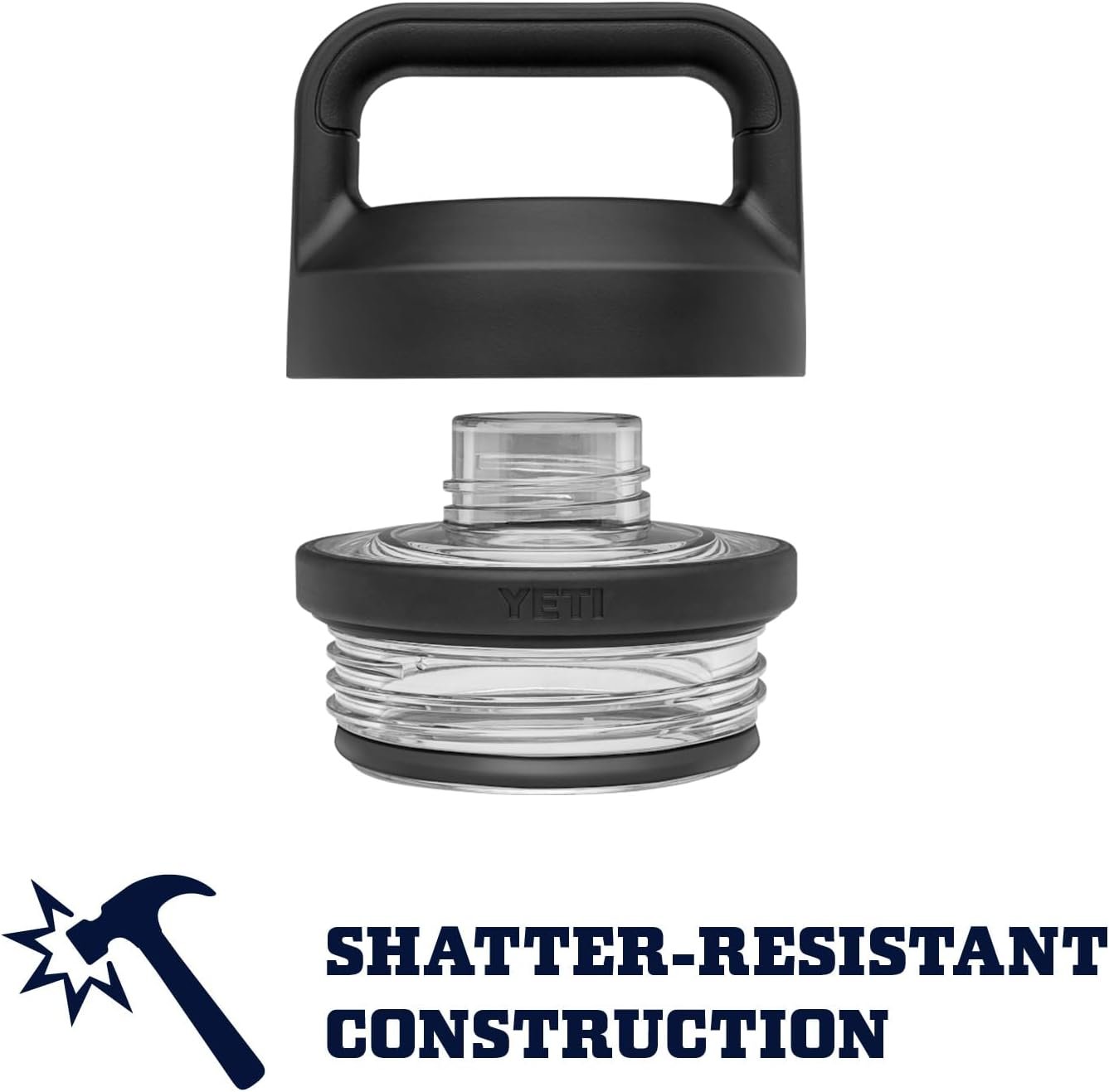 YETI Rambler 18 oz Bottle, Leakproof, Vacuum Insulated, Stainless Steel with Chug Cap, Nordic Blue - Image 4