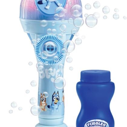 BLUEY Dance Mode Bubble Machine and Toy Microphone | Bluey Toy for Baby, Toddlers and Kids | Includes Bubble Solution