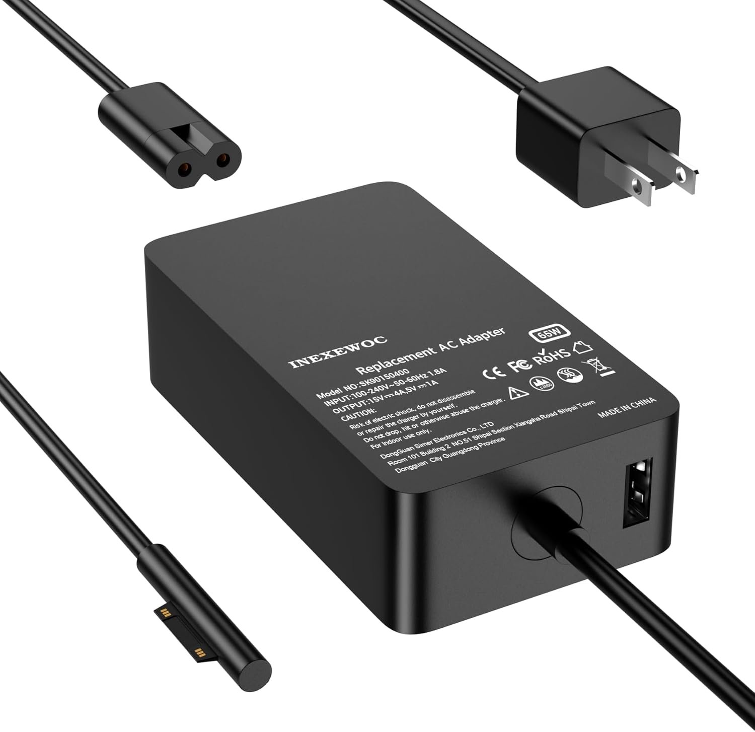 New 65W Surface Pro Charger Compatible with Microsoft Surface Pro 11,10, 9, 8, 7+, 6, 5, 4, 3, X, Windows Surface Laptop 6, 5, 4, 3, 2, 1, Surface Go Tablet, Surface Book 3, 2, 1, 44W, 36W