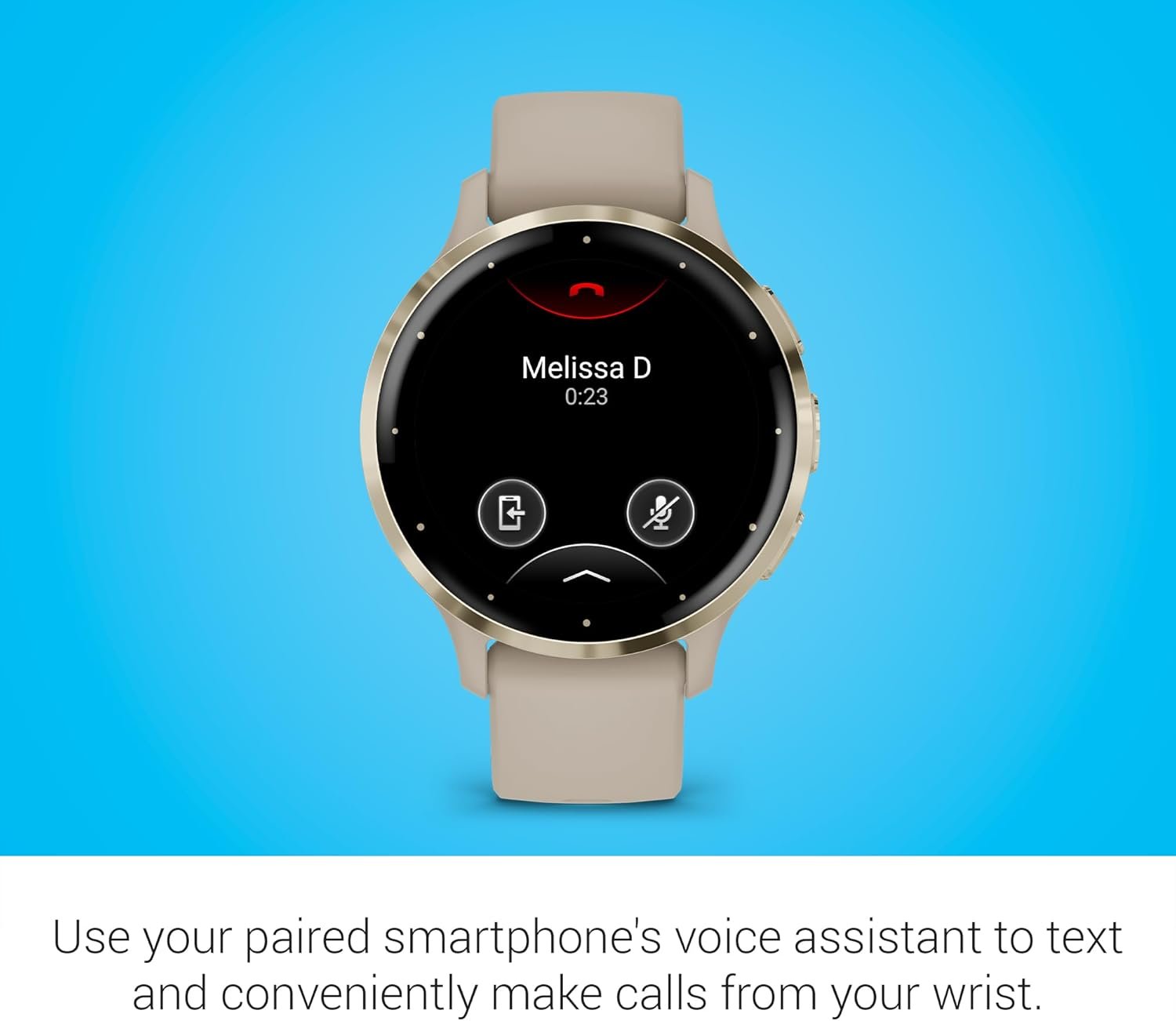 Garmin Venu 3S Soft Gold Stainless Steel Bezel 1.2-Inch AMOLED Touchscreen Display Smart Watch with 41mm French Gray Case and Silicone Band - Image 6