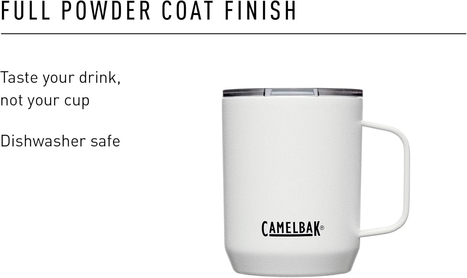 CamelBak Horizon 30oz Tumbler - Insulated Stainless Steel - Tri-Mode Lid - White - Image 10
