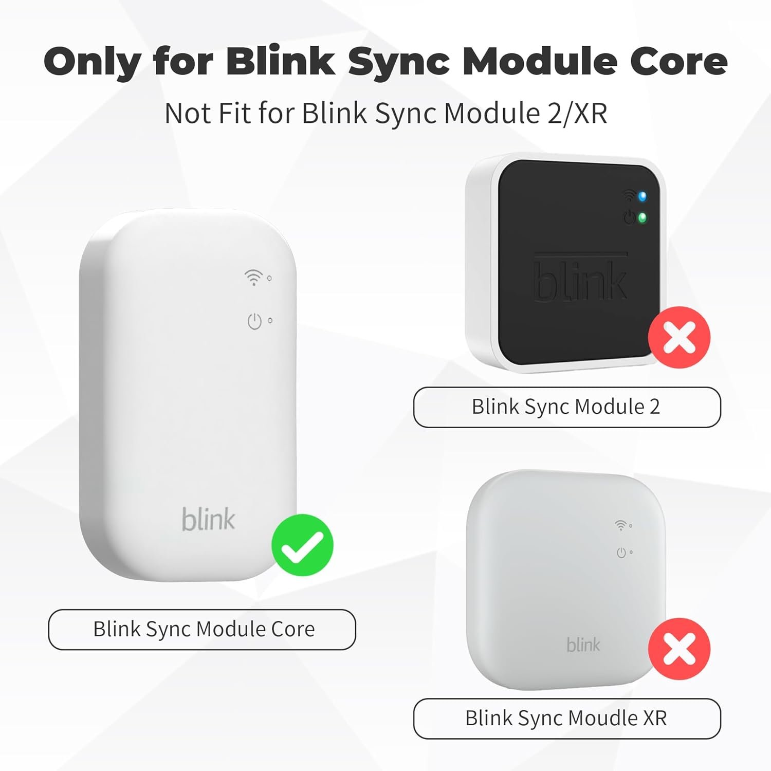 Wall Mount for Blink Sync Module Core with Short Cable - Save Space - No Messy Wires - Easy Move Mount Bracket Holder for Blink Outdoor Indoor Security Camera - Image 2