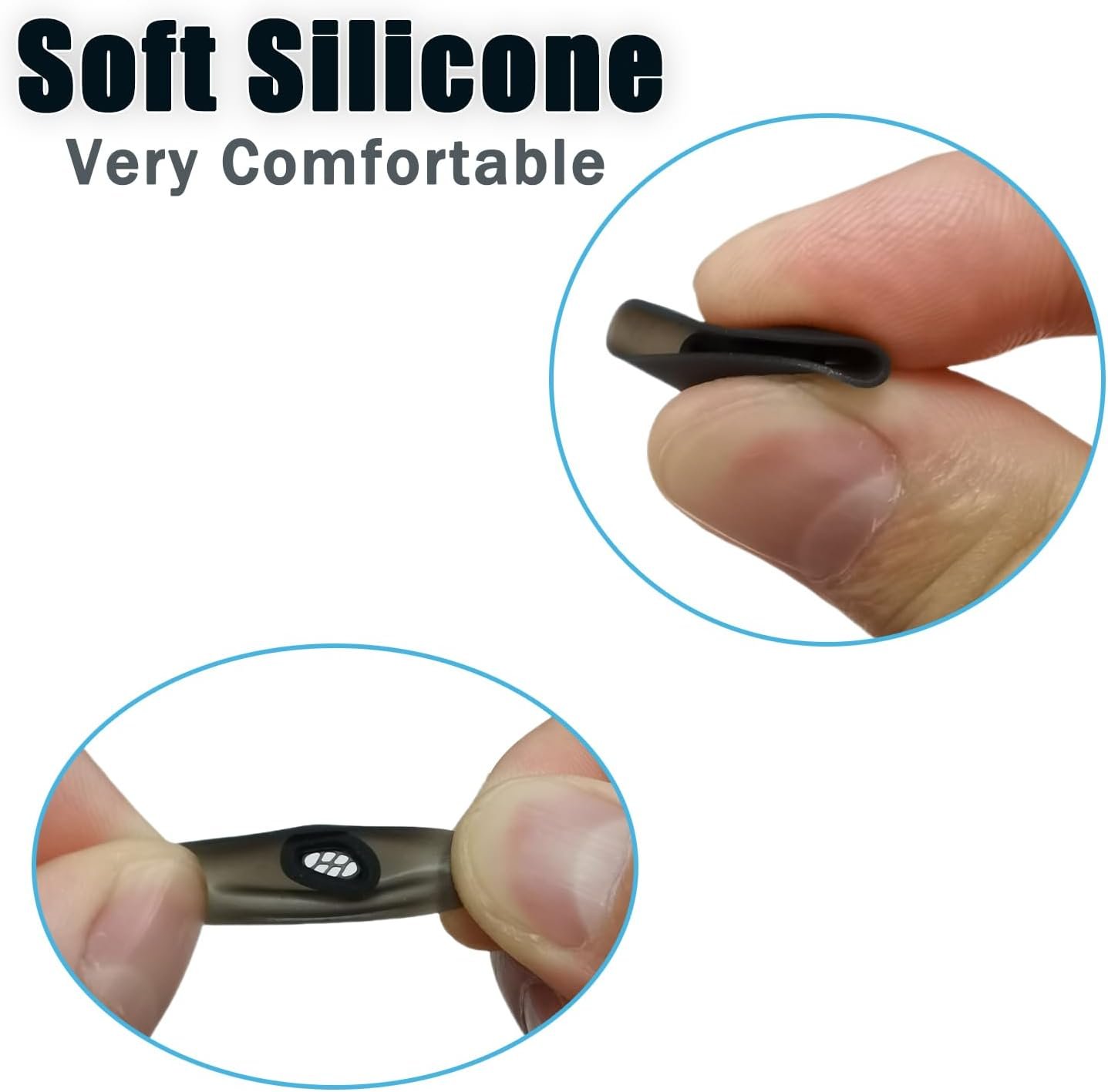 Luckvan Replacement Ear Tips for Jabra Elite 10 Silicone Earbuds Tips Jabra Earbuds Elite 10 Gen 2 Rubber Tips 4 Pairs, Black - Image 3