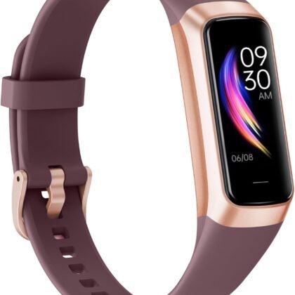 Fitness Tracker with 24/7Heart Rate, Blood Pressure, Sleep Tracking, Calorie, Activity Tracker with 1.1" AMOLED Color Screen, Waterproof Step Tracker for Android iPhones Women Men