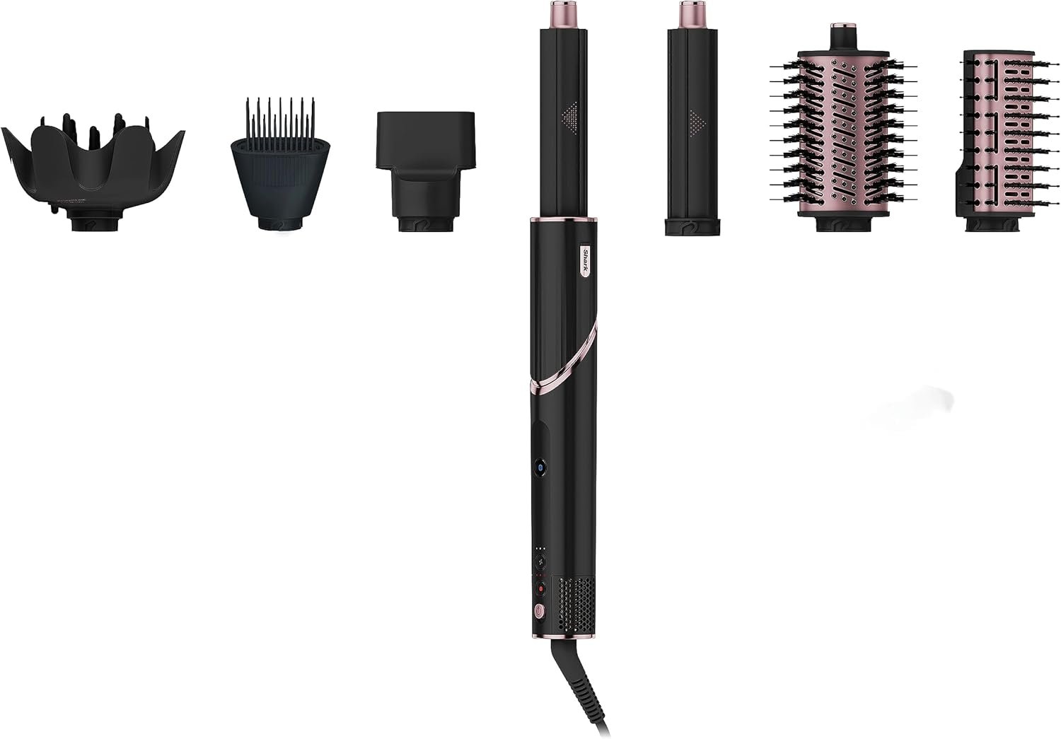 Shark HD440BK FlexStyle Air Drying & Styling System with 6-Piece Accessory Pack of Auto-Wrap Curlers, Curl-Defining Diffuser, Oval Paddle Brush & Concentrator,Black + XSKHD4WTCB Wide Tooth Comb