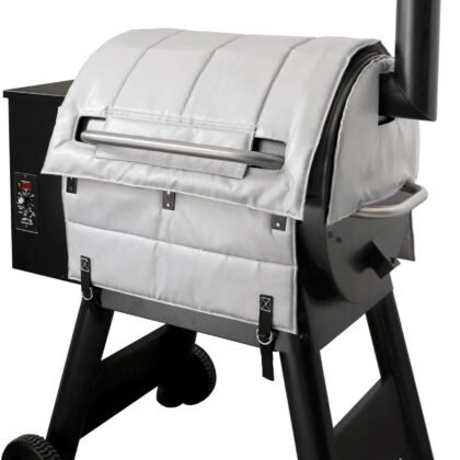 Grill Insulated Blanket for Traeger Pro 22 575 Smoker Cover Ironwood 650 Lil' Tex Elite Thermal Insulation BAC626 Replacement Parts Insulator Wood Pellet Grills BBQ Winter Accessory