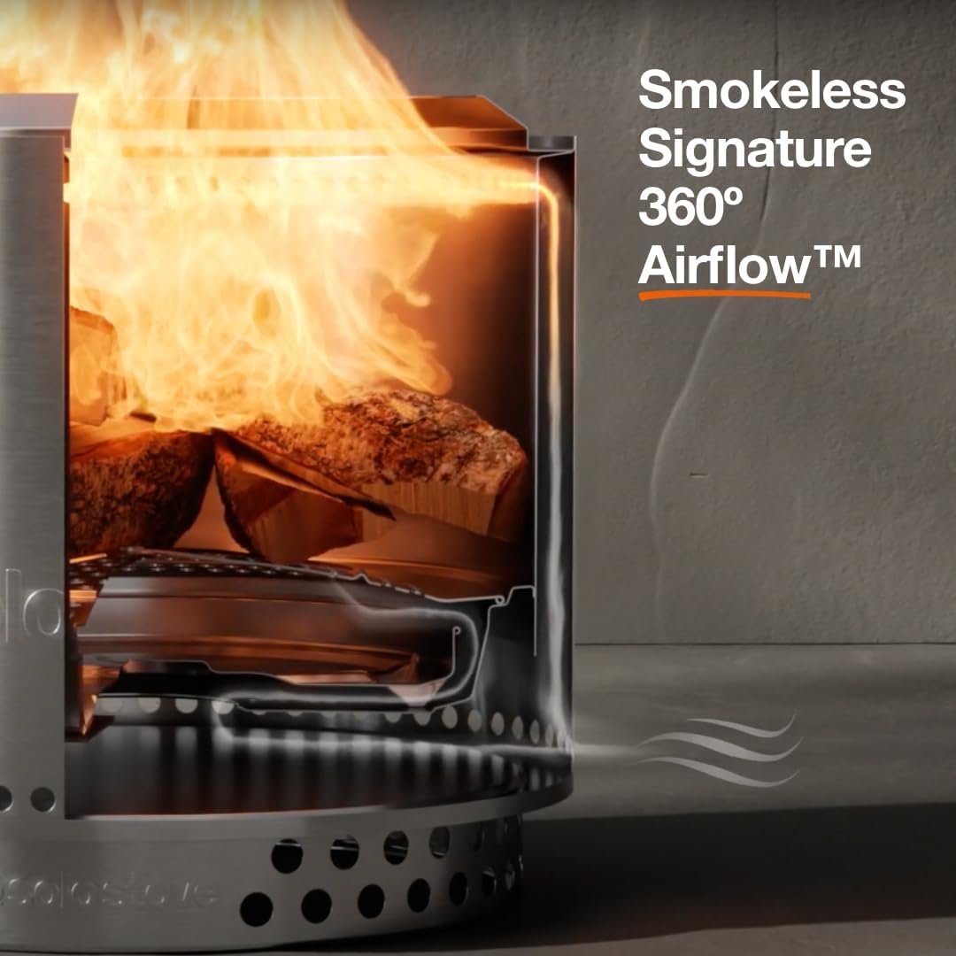 Solo Stove Bonfire 2.0 with Stand, 19.5 Inch Smokeless Fire Pit with Removable Ash Pan - Portable Outdoor Fire Pit - Stainless Steel Wood Burning Fireplace, Ideal for 4-6 People, 21.75 lbs, Cascade - Image 2