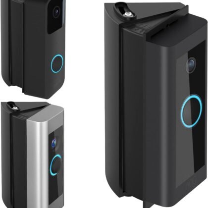 RIOVO Adjustable 30 to 55 Degree Doorbell Angle Mount Compatible with Video Doorbell Wired/Pro and Blink Video Doorbell, Replacement Angle Adjustment Adapter Mounting Bracket Wedge Kit