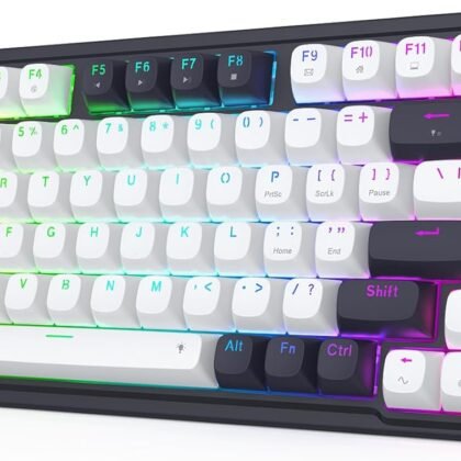 Redragon K673 HE Rapid Trigger Gaming Keyboard, 81 Keys 8K Wired Mechanical Keyboard w/Next-Gen UltraMag 100% POM Silky Magnetic Switch, Dual-Module Floating Structure Design, 2-Layer Noise Dampening