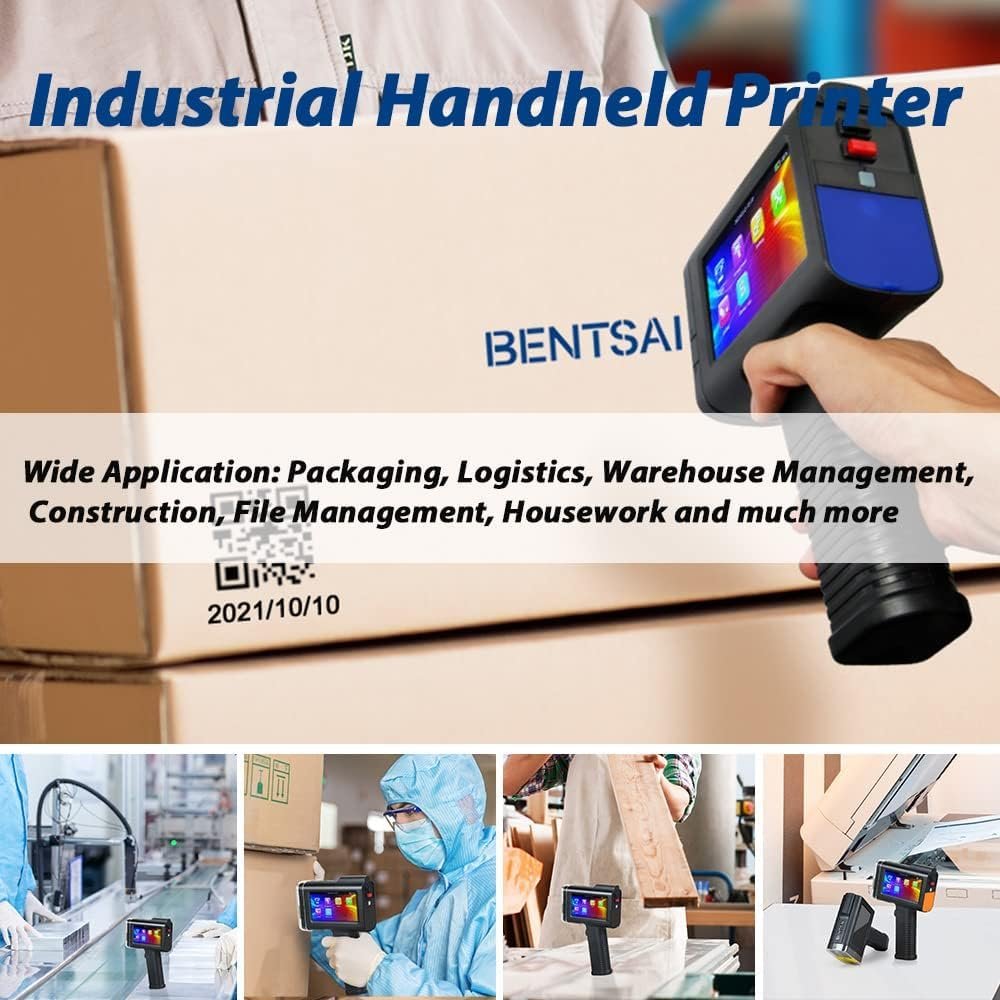BENTSAI BT-HH6105B2 Handheld Inkjet Printer with 1/2 Inch Print Height Portable Handheld Printer for EXP Date, Batch Number, QR Code, Barcode, Logo on Carton Wood Fabric Plastic Metal - Image 5