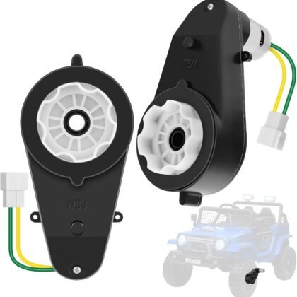 2Pcs 12V Electric Motor Gearbox Powered for Kids Ride On Toys Car,550 12V 40000RPM Powered Wheels Motor Gearbox High Speed Engine RS550 Drive Engine Trax Upgrade Replacement Parts